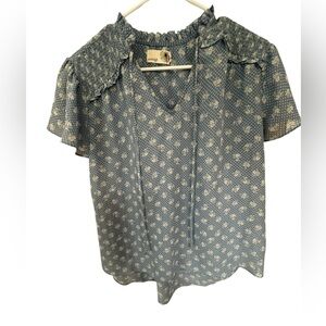 Everleigh Blue Floral Blouse